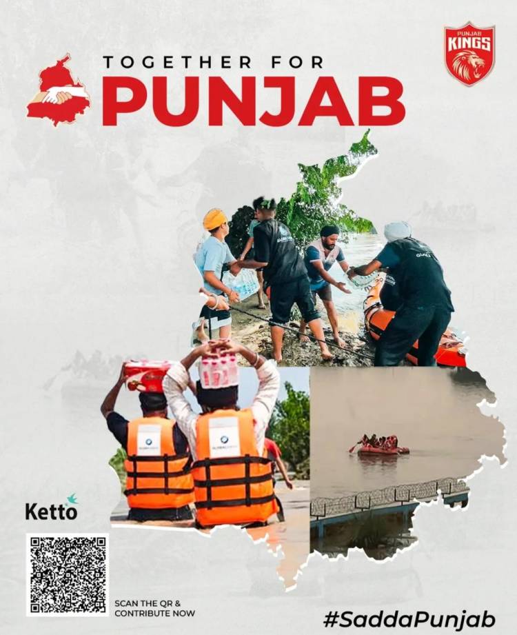 Punjab Kings Joins Hands with Ketto and Global Sikh Charity for Urgent Flood Relief Campaign
