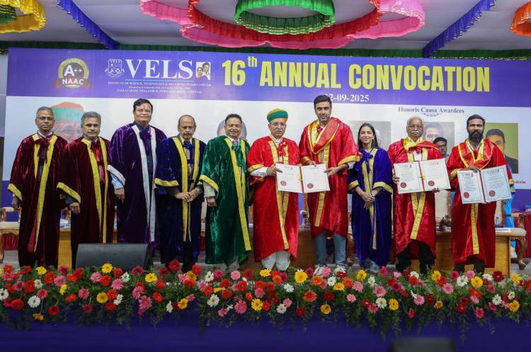 Cricketer Ravichandran Ashwin, Film Maker Vetrimaaran, and Entrepreneur & Philanthropist A.M. Gopalan Honoured with Doctorates at Vels Institute