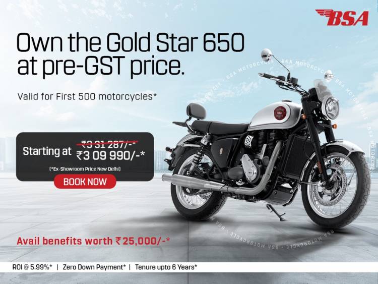 BSA Motorcycles’ Gold Star 650 now at pre-GST 2.0 prices in limited-period festive offer