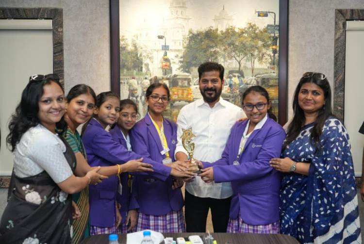 Chief Minister Felicitates Glendale Academy Students for Winning Gold at Global Excellence Day 2025 in Singapore