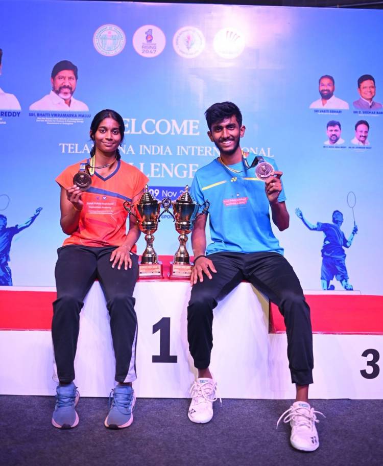 SRMIST Shines at Telangana India International Challenge Badminton 2025