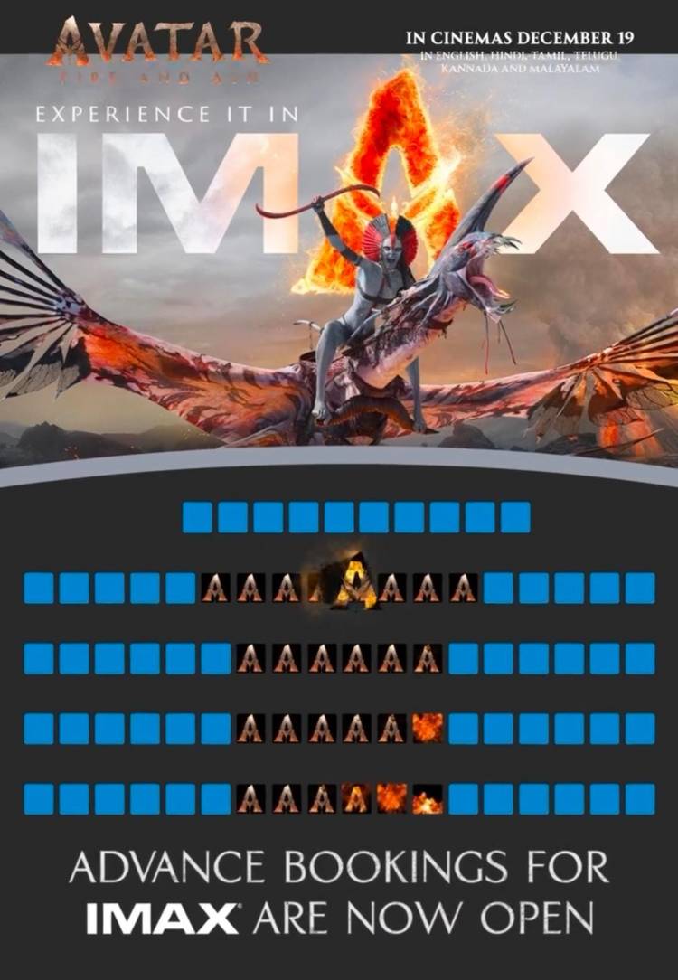 *‘அவதார்: ஃபயர் அண்ட் ஆஷ்’ திரைப்படத்திற்கான ஐமேக்ஸ் முன்பதிவுகள் நாடு முழுவதும் இன்று தொடங்குகிறது! உங்கள் டிக்கெட்டை இப்போதே முன்பதிவு செய்யுங்கள்!*