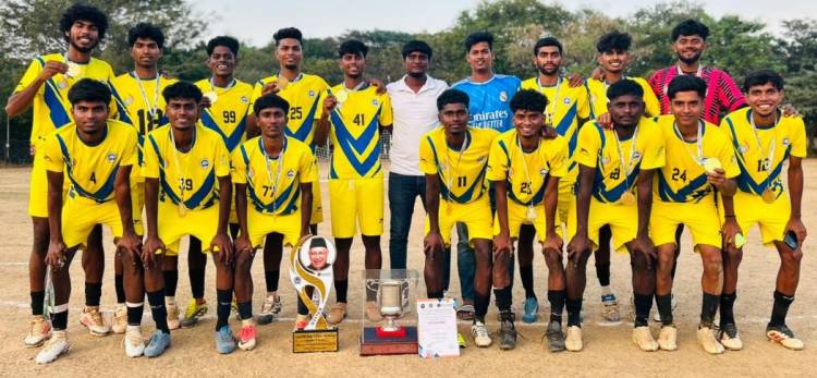 SRMIST Football Men's Team Won the State Level Inter Collegiate Tournament