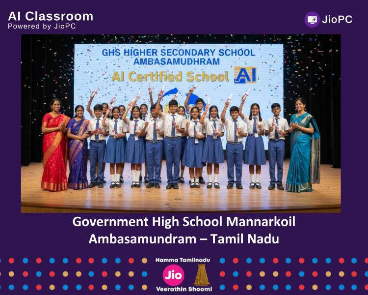 Jio’s AI education mission reaches every district in Tamil Nadu, transforming learning in more than 1,000 schools