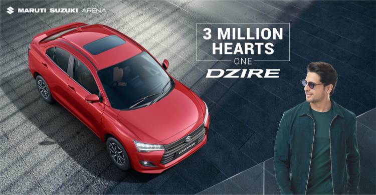 Maruti Suzuki Dzire Celebrates Momentous 3 Million Sales Milestone