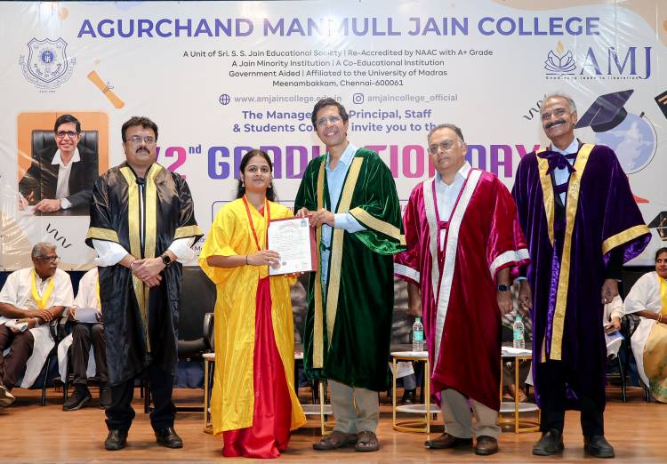 A.M. Jain College Hosts 72nd Graduation Day; 537 Students Graduate