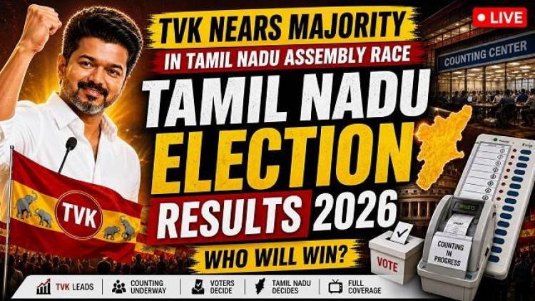 TVK Nears Majority in Tamil Nadu Assembly Race
