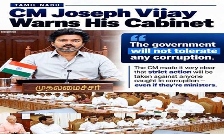 CM Vijay warns ministers of strict action against corruption