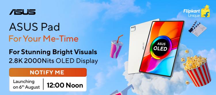 ASUS AnnouncesNew ASUS PadT3201 in India, featuring astunning OLED Display for immersive entertainment “For Your Me Time” in a sleek, portable design
