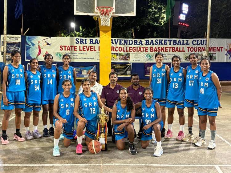 Our SRMIST Basketball Women's Team Won the State Level Inter Collegiate Tournament