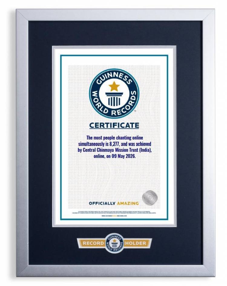 Chinmaya Mission Sets Guinness World Record for Largest Online Bhagavad Gita Chanting