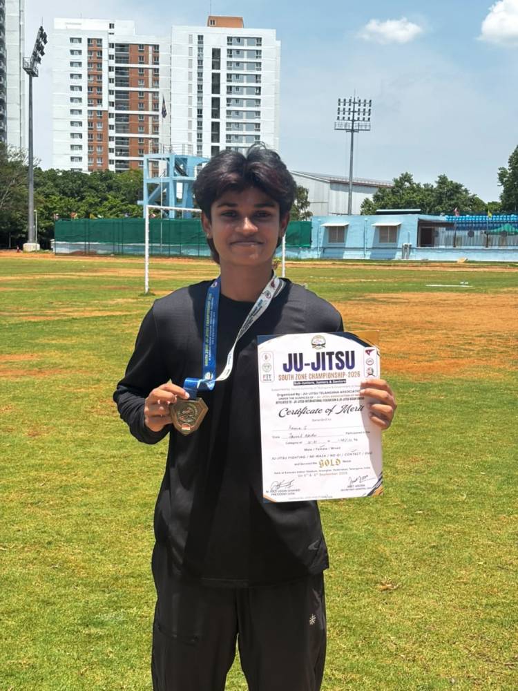 SRMIST Student Won Two Gold Medals in the Ju-Jitsu South Zone Championship